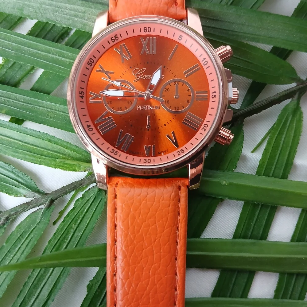 New Orange Geneva Platinum Watch